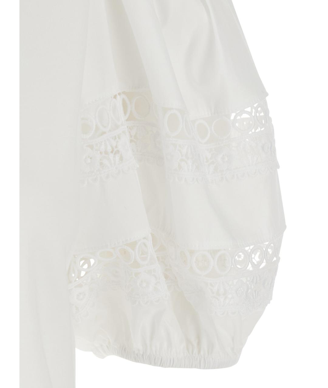 TWIN-SET Белая хлопковая футболка, фото 3