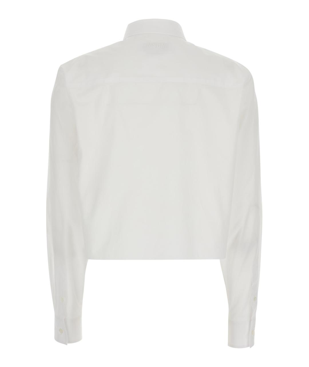 MSGM Белая хлопковая рубашка, фото 2
