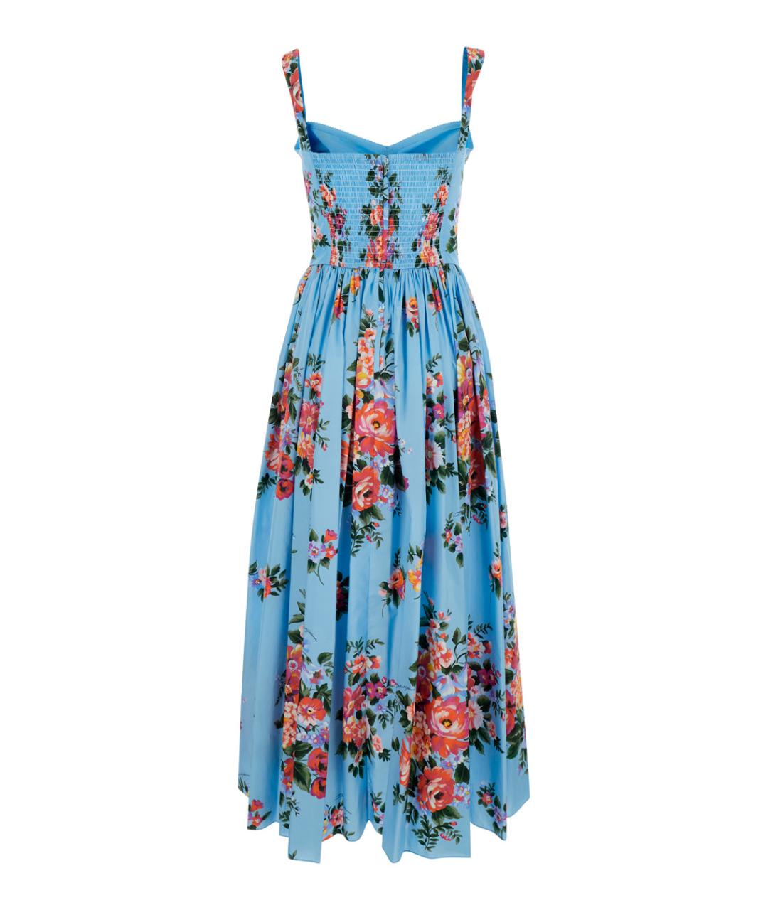 DOLCE&GABBANA Голубой хлопковый сарафан, фото 2