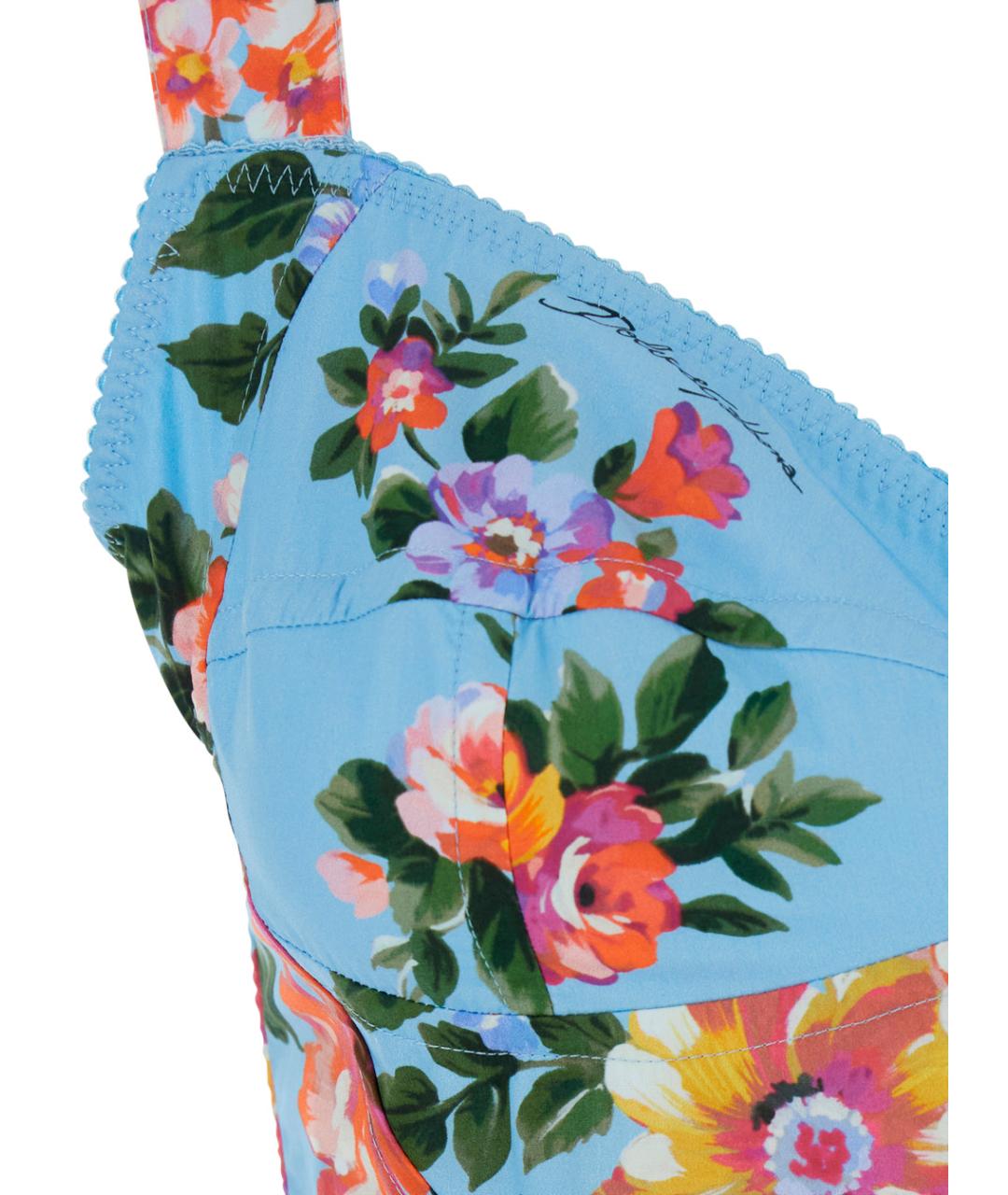 DOLCE&GABBANA Голубой хлопковый сарафан, фото 3