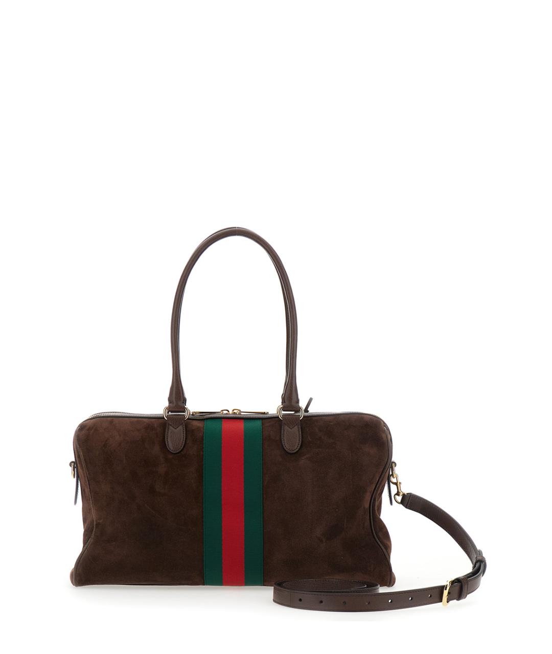 GUCCI Коричневая замшевая сумка через плечо, фото 2