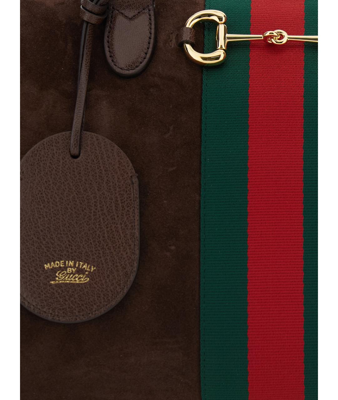 GUCCI Коричневая замшевая сумка через плечо, фото 3