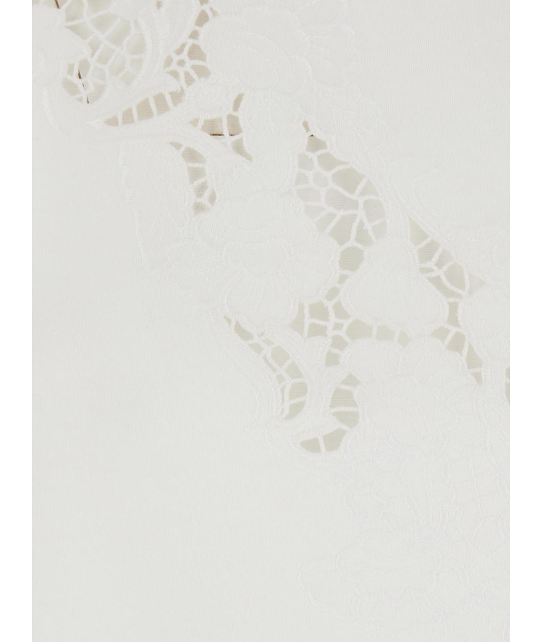 TWIN-SET Белая хлопковая футболка, фото 3