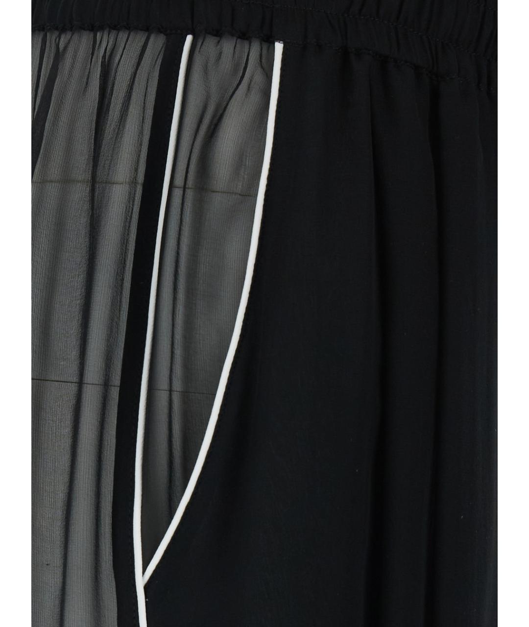 DOLCE&GABBANA Черные шифоновые брюки широкие, фото 3