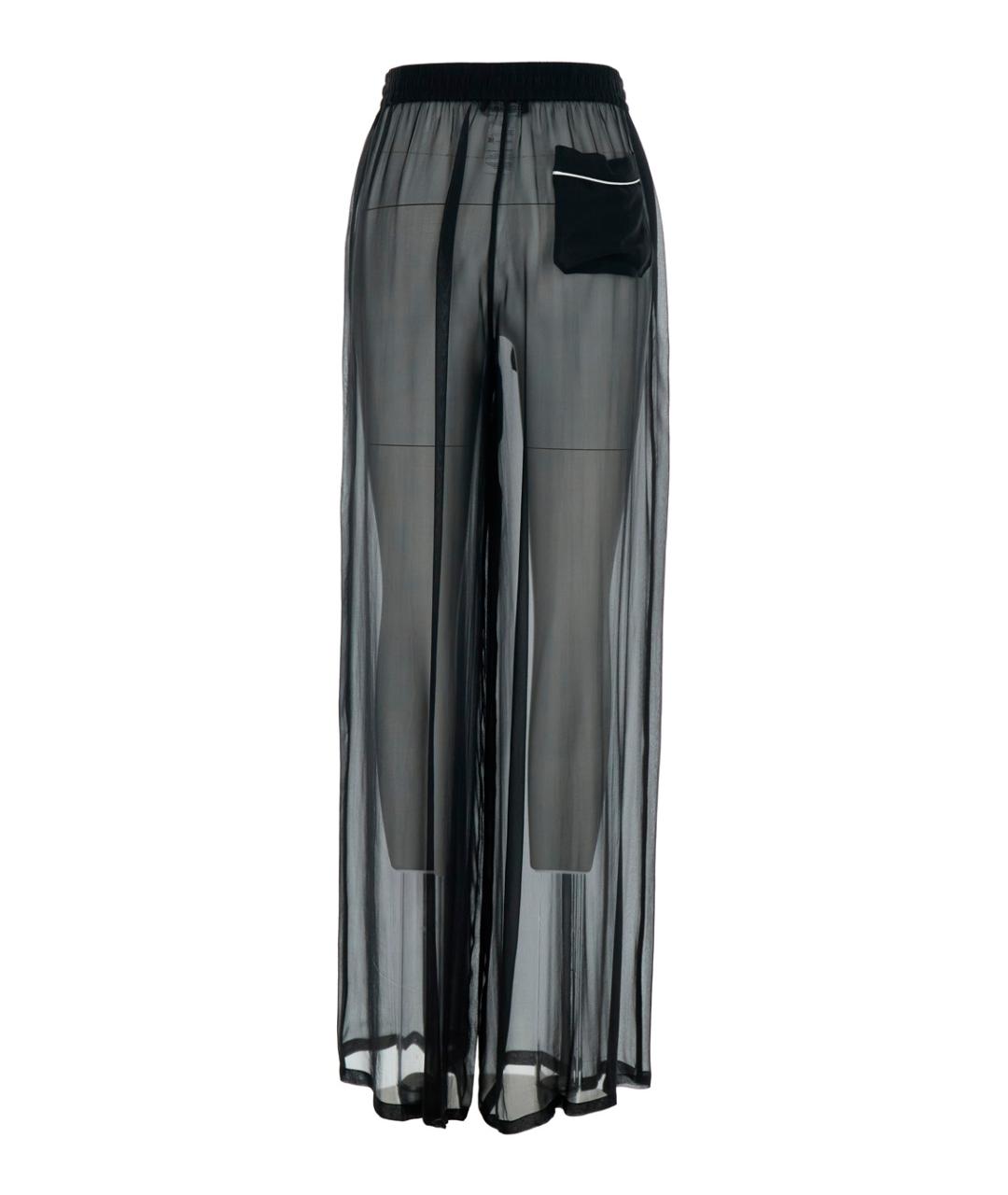 DOLCE&GABBANA Черные шифоновые брюки широкие, фото 2