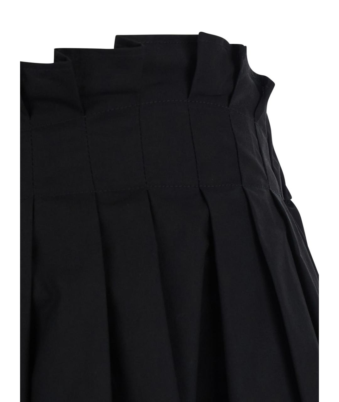 MSGM Черная хлопковая юбка миди, фото 3