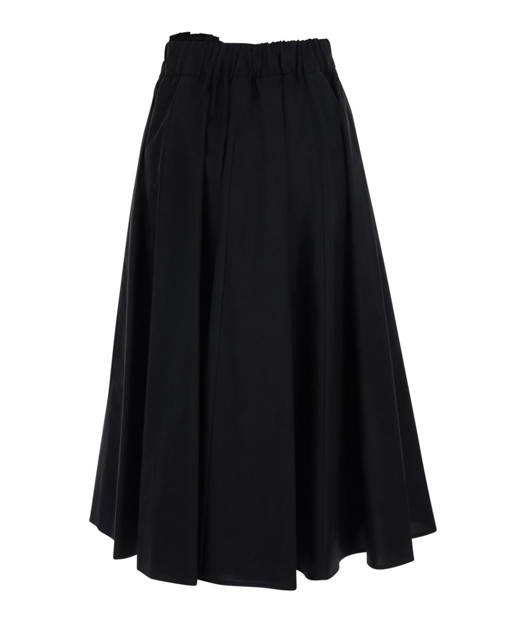 MSGM Черная хлопковая юбка миди, фото 2