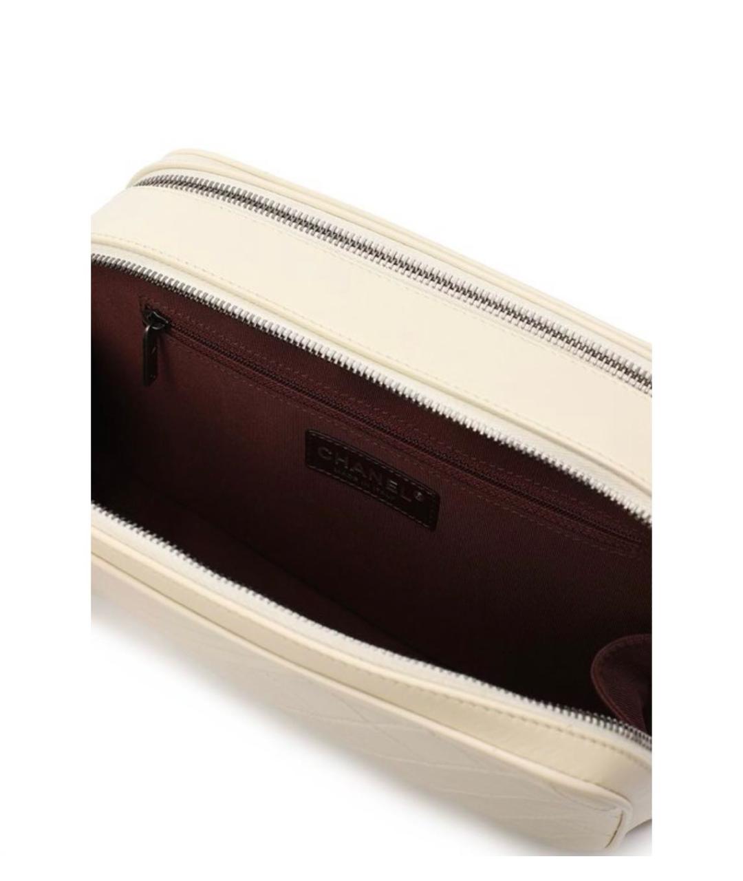 CHANEL Бежевая кожаная сумка через плечо, фото 4