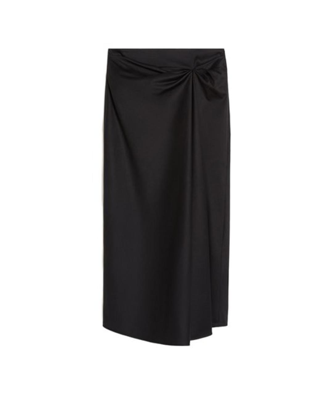 MAX MARA Черная хлопковая юбка миди, фото 1