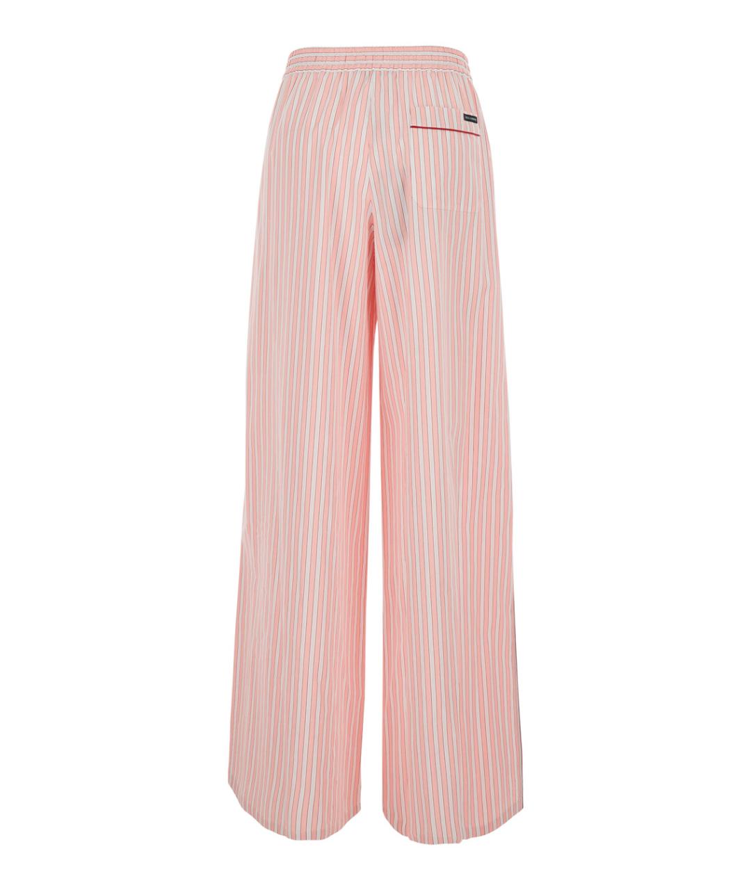 DOLCE&GABBANA Розовые прямые брюки, фото 2