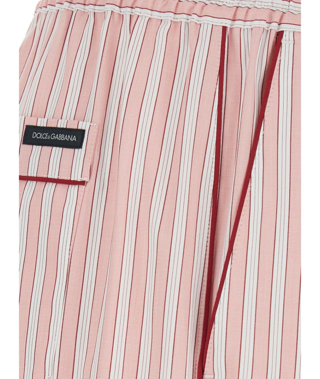 DOLCE&GABBANA Розовые прямые брюки, фото 3