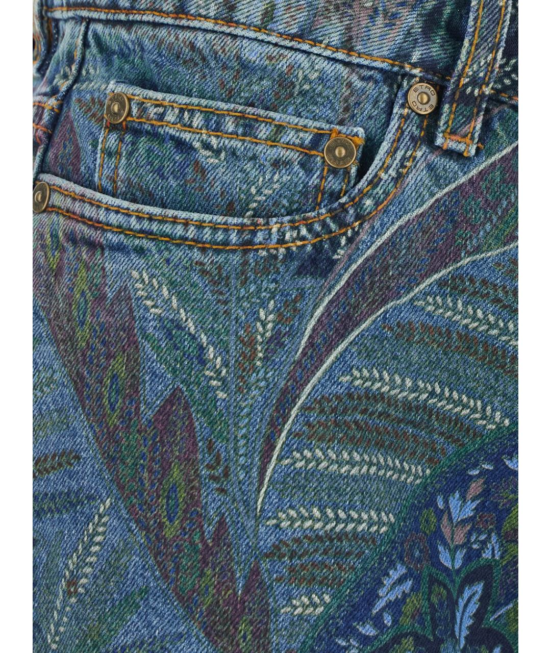 ETRO Мульти хлопковые прямые джинсы, фото 3