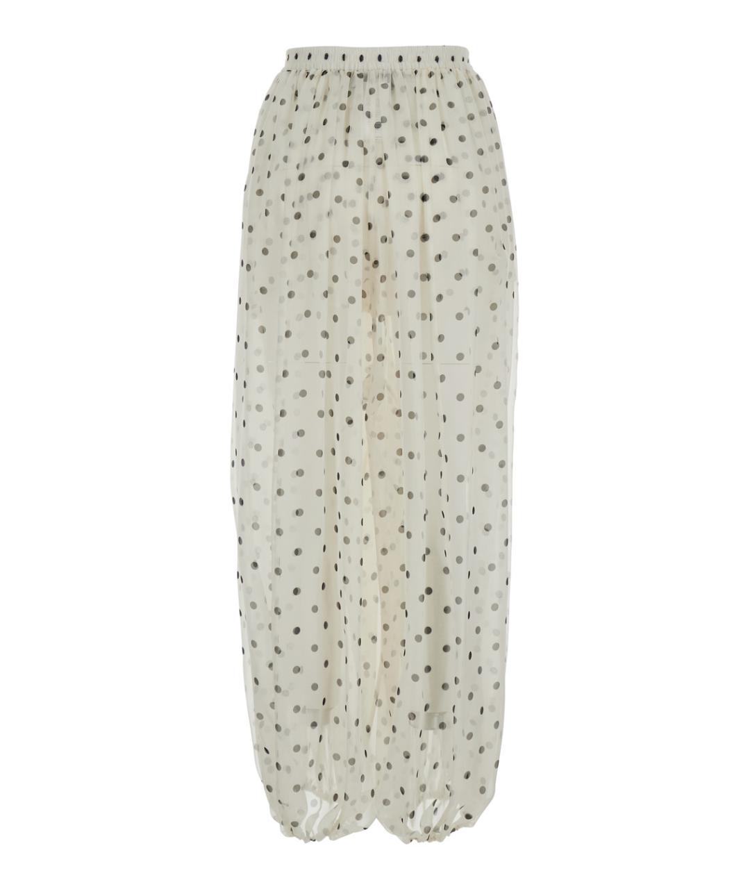 MSGM Белые прямые брюки, фото 2