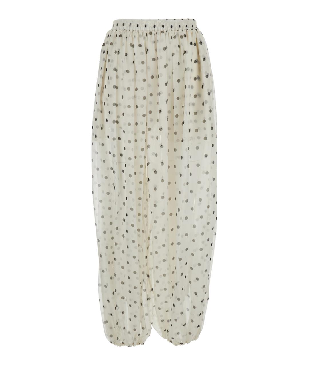 MSGM Белые прямые брюки, фото 1