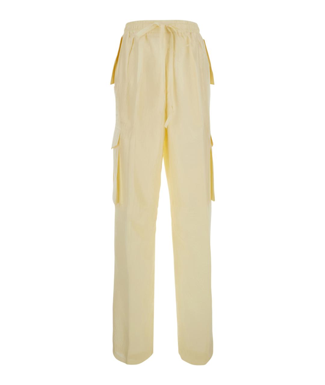 PHOEBE PHILO Желтые прямые брюки, фото 1