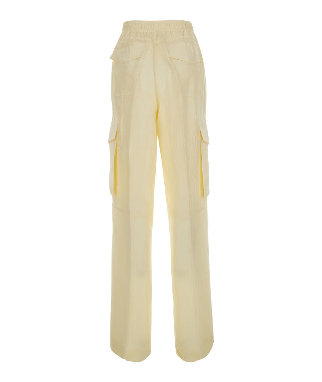 PHOEBE PHILO Желтые прямые брюки, фото 2