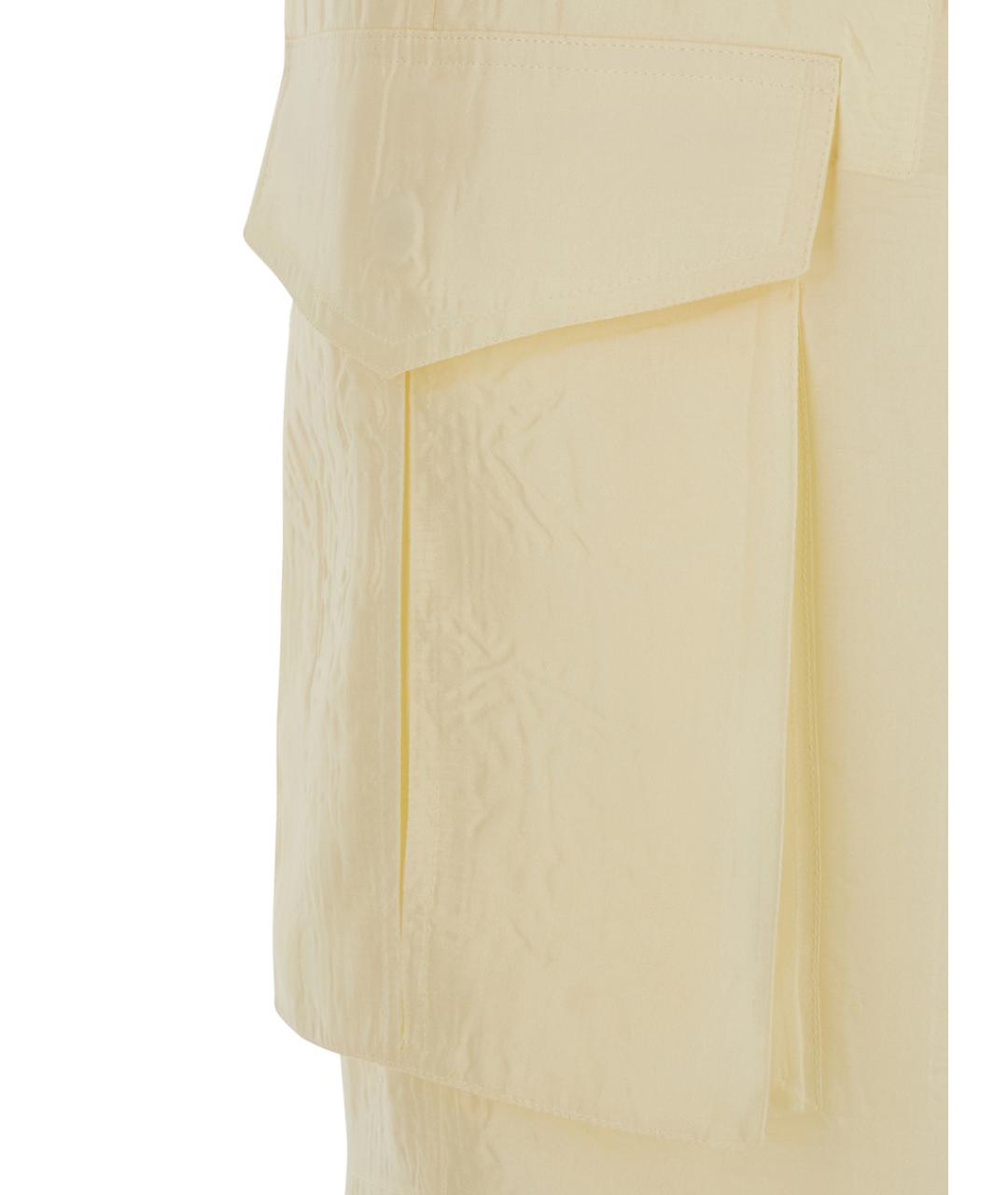 PHOEBE PHILO Желтые прямые брюки, фото 3