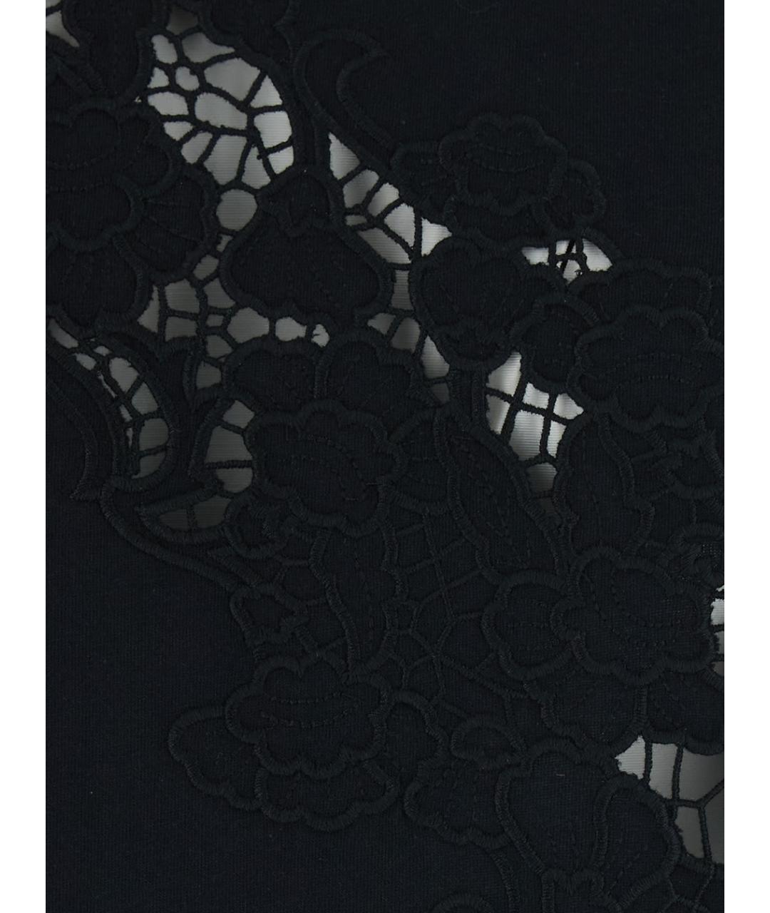 TWIN-SET Черная хлопковая футболка, фото 3