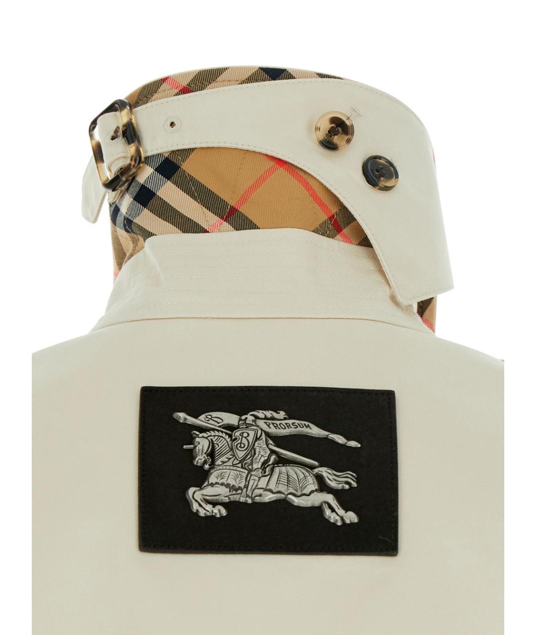 BURBERRY Бежевый хлопковый тренч/плащ, фото 4