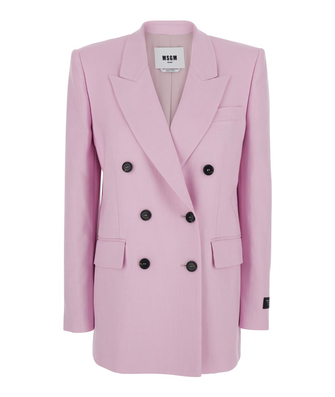 MSGM Розовый вискозный жакет/пиджак, фото 1