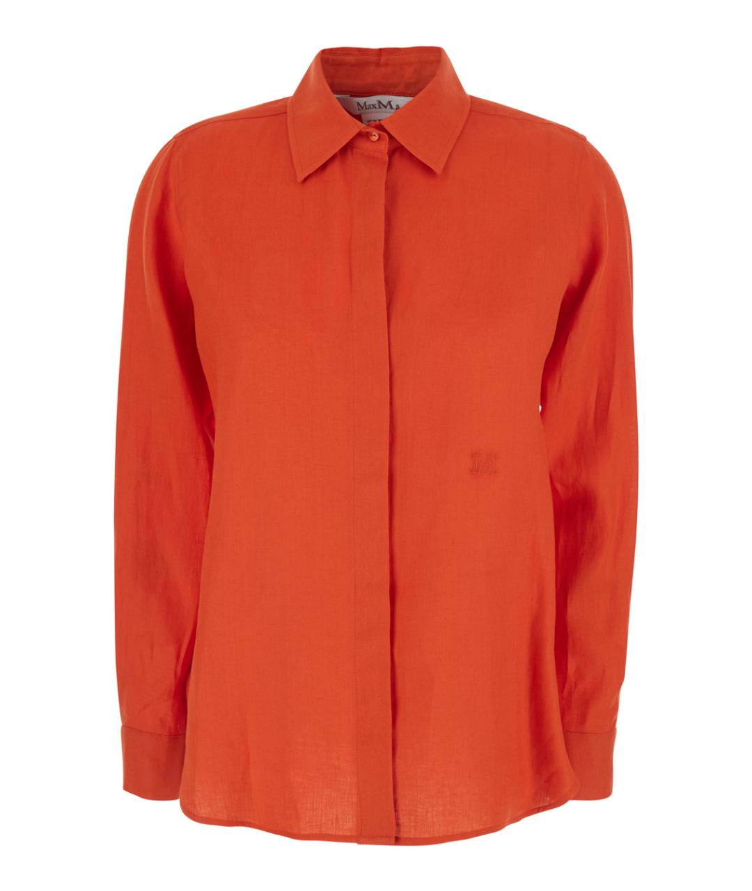 MAX MARA Красная льняная блузы, фото 1