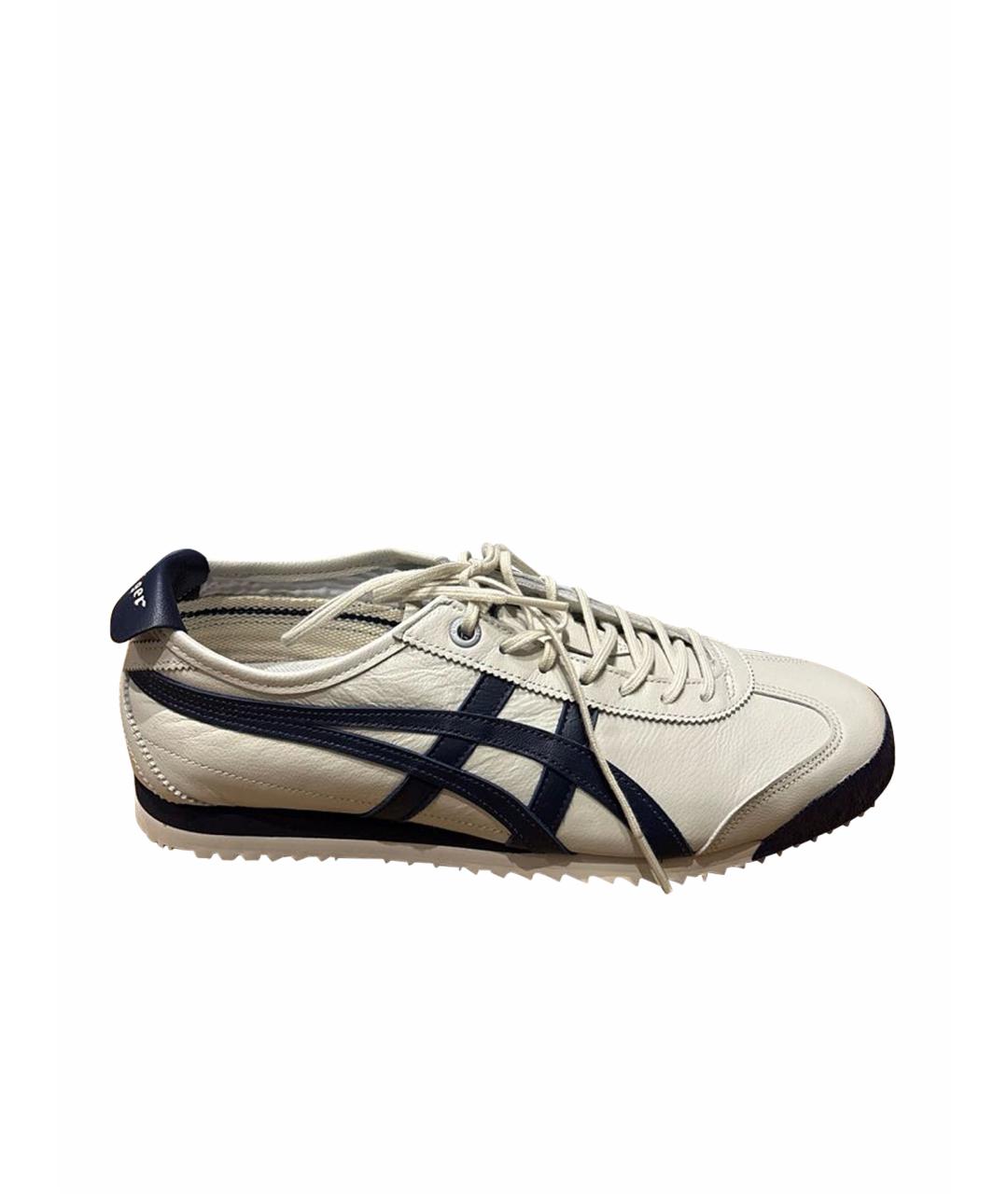 ONITSUKA TIGER Серые кожаные кроссовки, фото 1