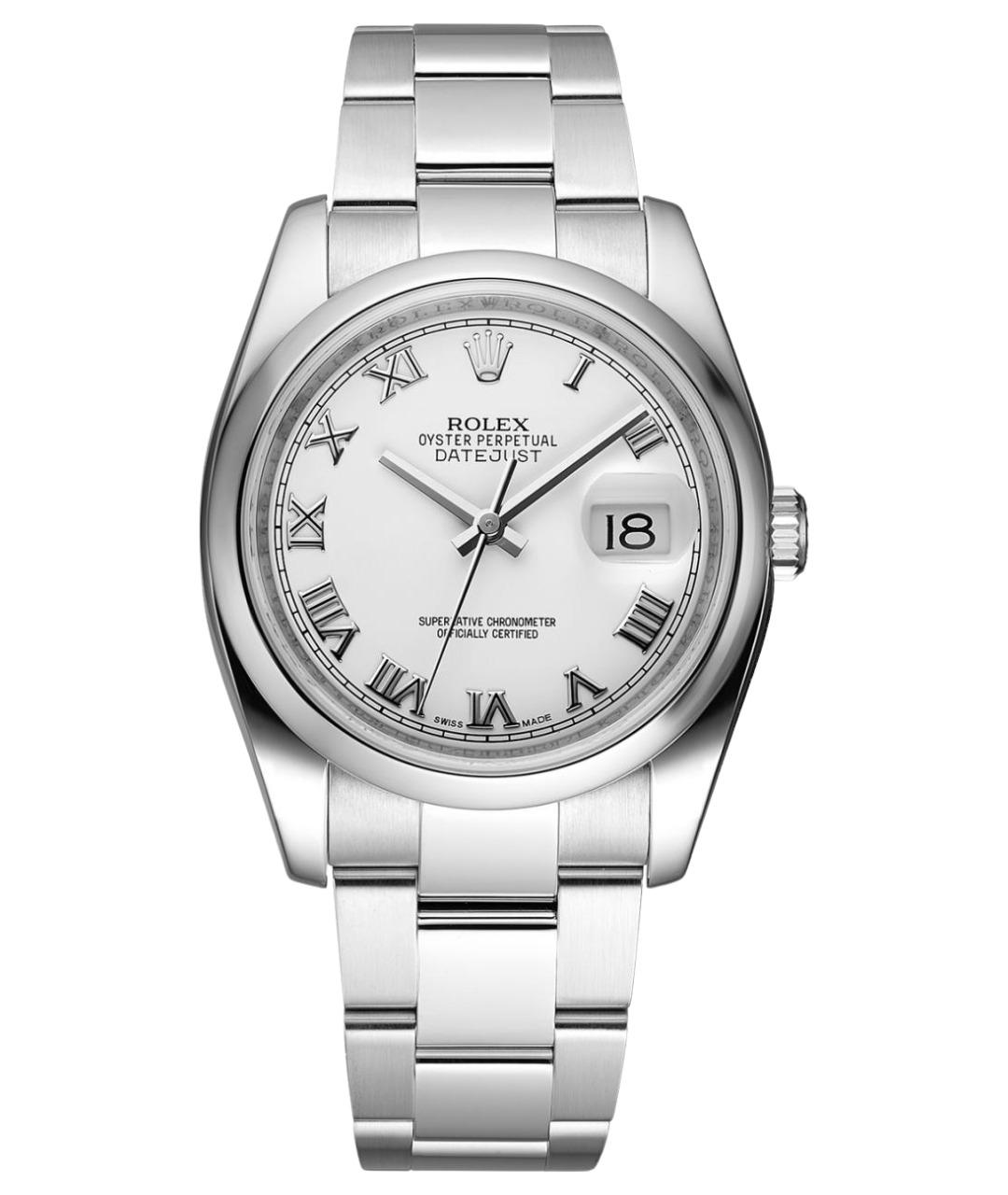 ROLEX Белые металлические часы, фото 1