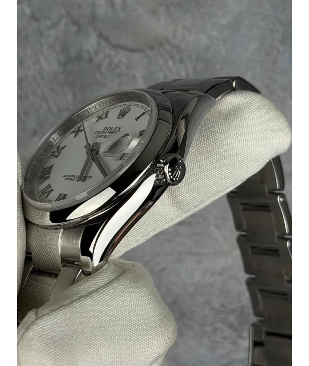ROLEX Белые металлические часы, фото 3