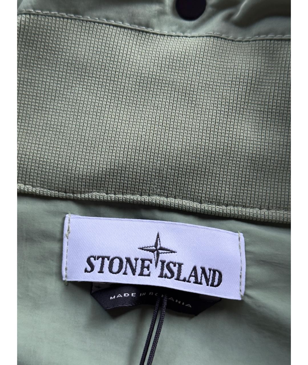 STONE ISLAND Зеленая полиамидовая куртка, фото 5