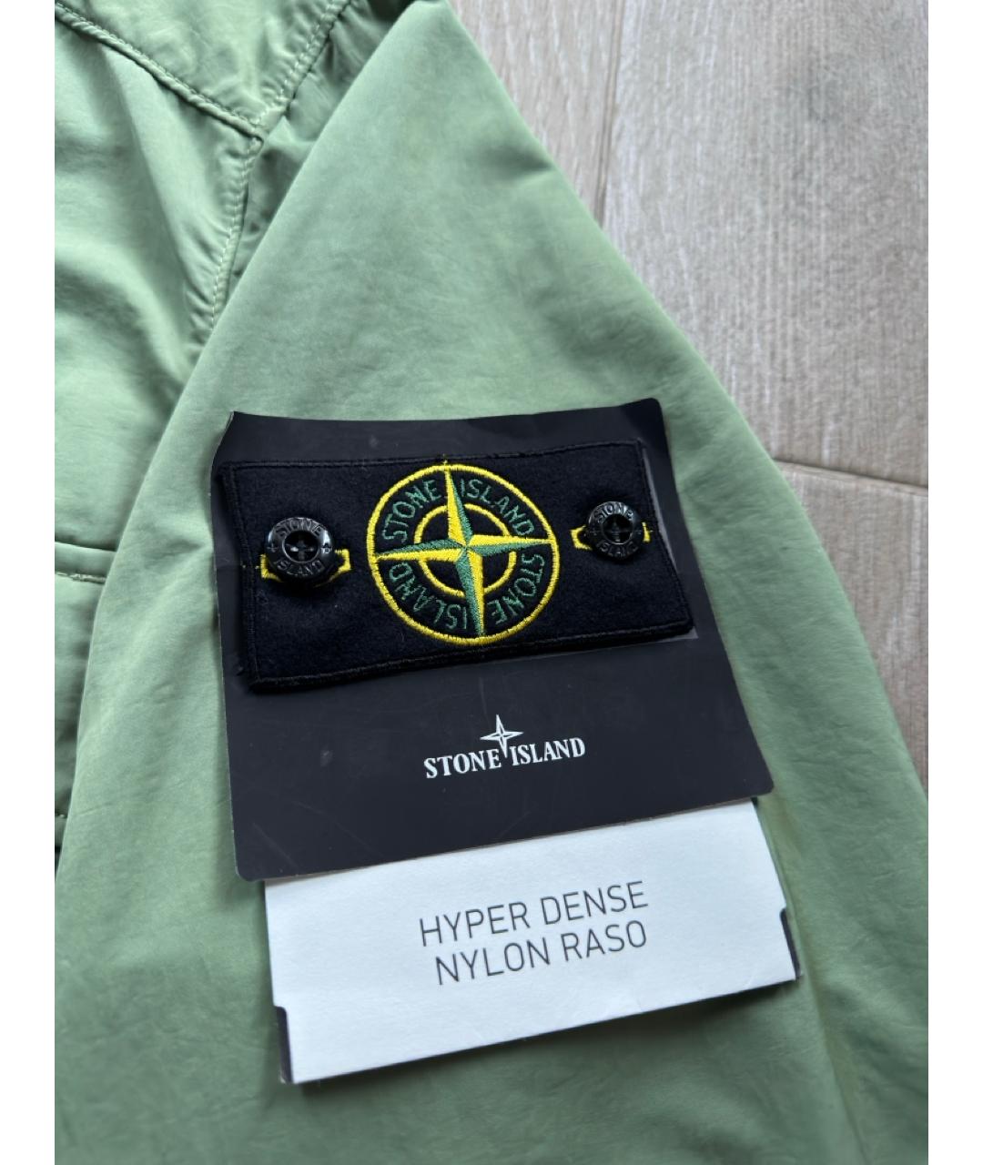 STONE ISLAND Зеленая полиамидовая куртка, фото 3