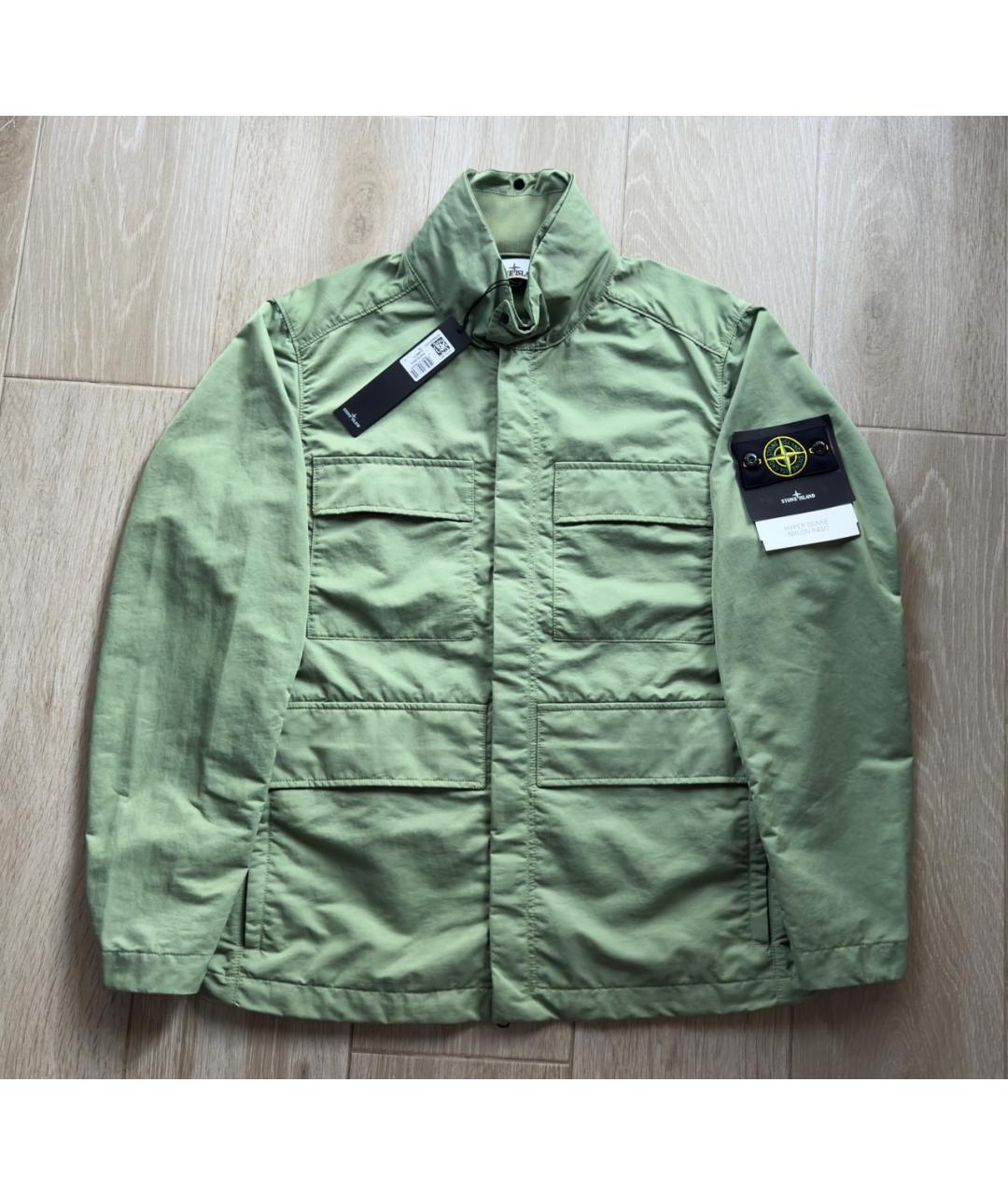 STONE ISLAND Зеленая полиамидовая куртка, фото 2
