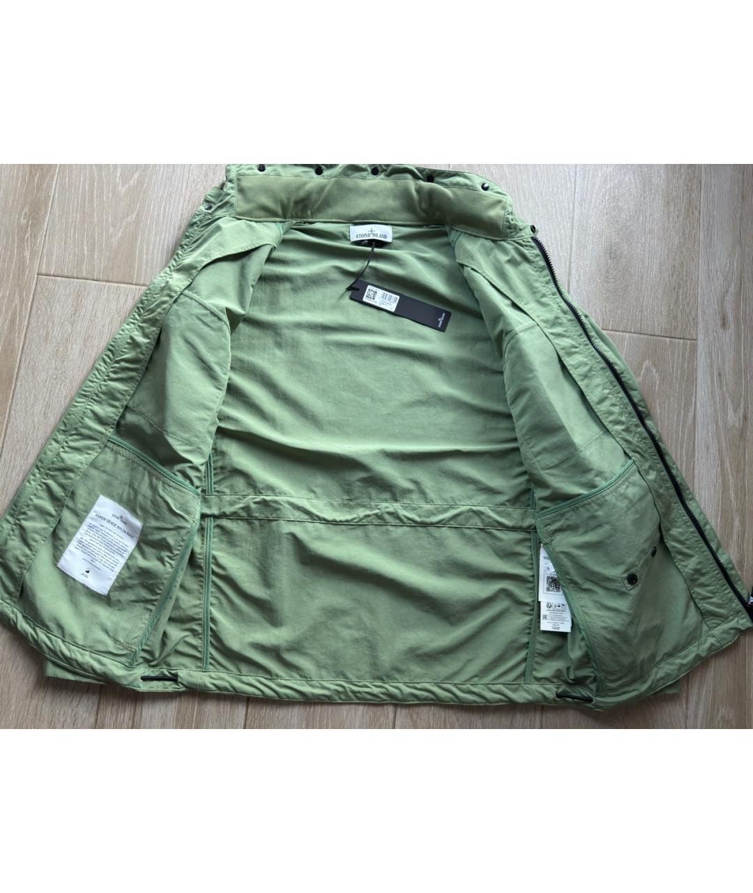 STONE ISLAND Зеленая полиамидовая куртка, фото 7