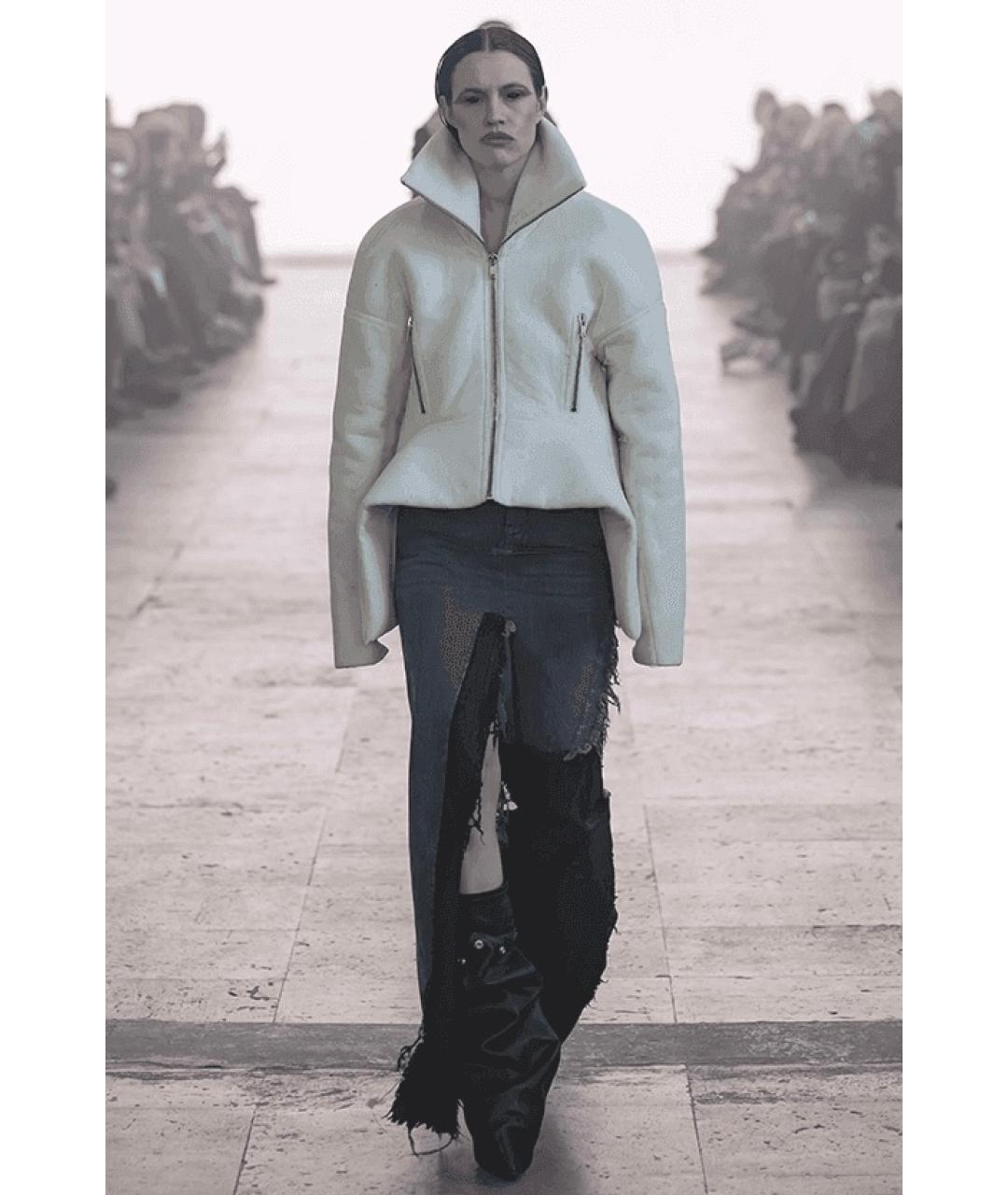 RICK OWENS Бежевая шерстяная куртка, фото 4