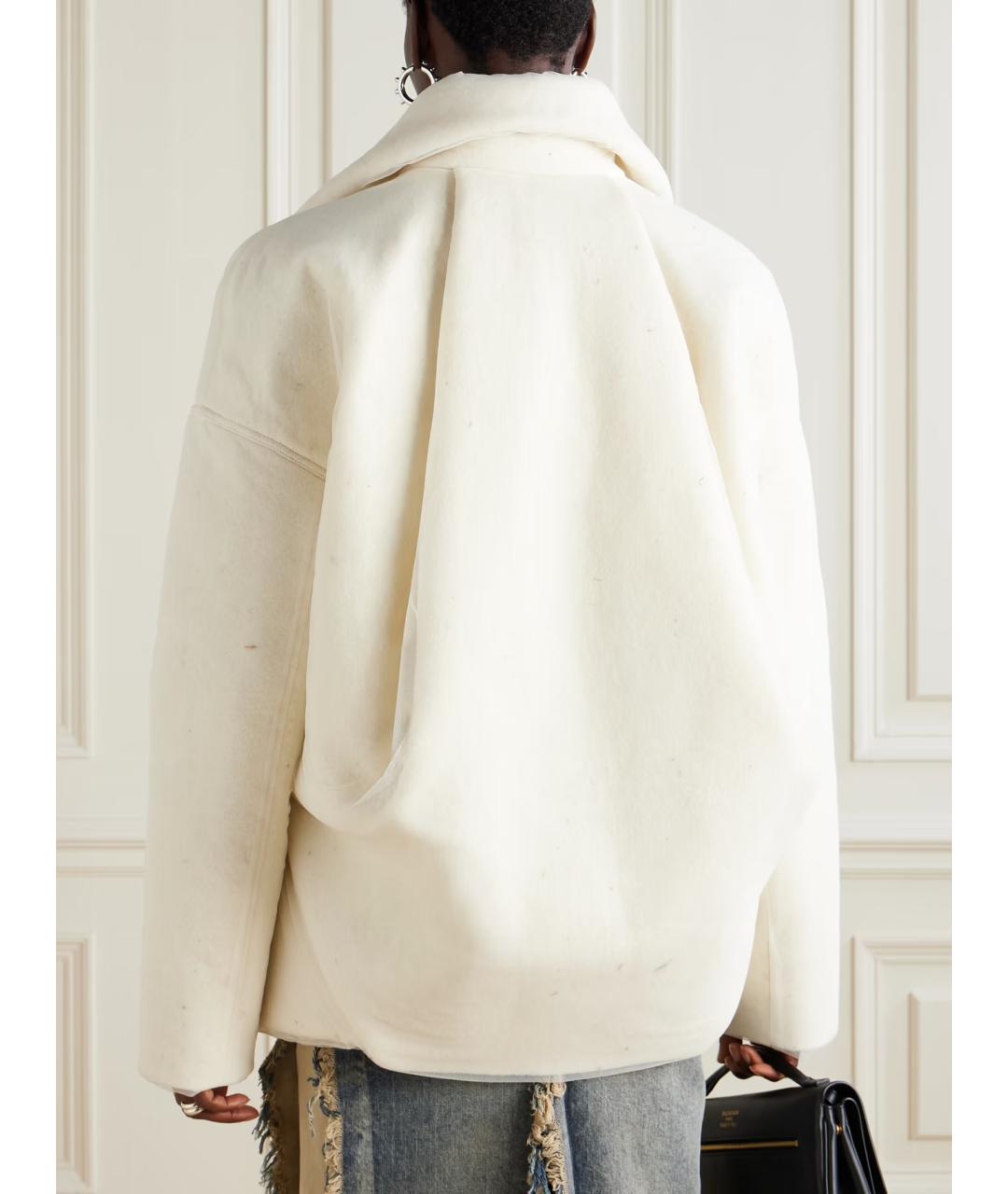 RICK OWENS Бежевая шерстяная куртка, фото 3