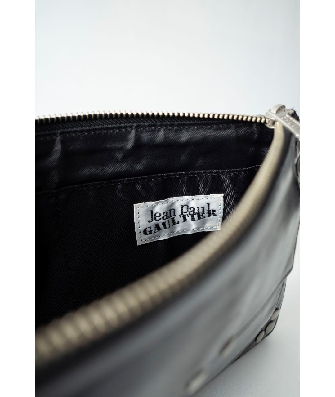 JEAN PAUL GAULTIER Черная кожаная поясная сумка, фото 8