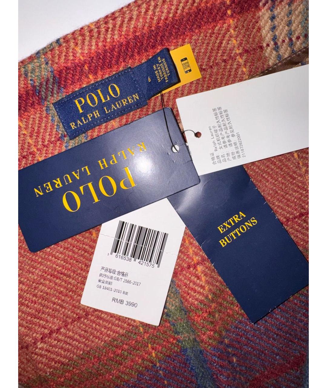 POLO RALPH LAUREN Мульти шерстяная юбка мини, фото 7