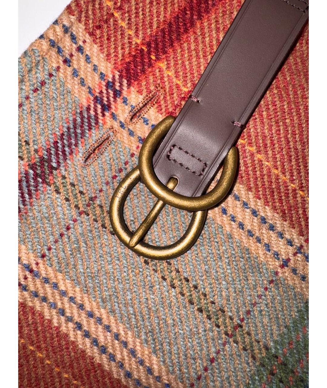 POLO RALPH LAUREN Мульти шерстяная юбка мини, фото 6