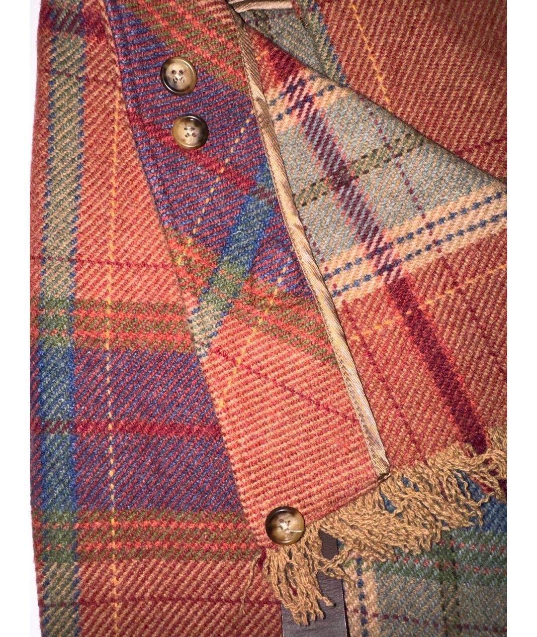 POLO RALPH LAUREN Мульти шерстяная юбка мини, фото 4