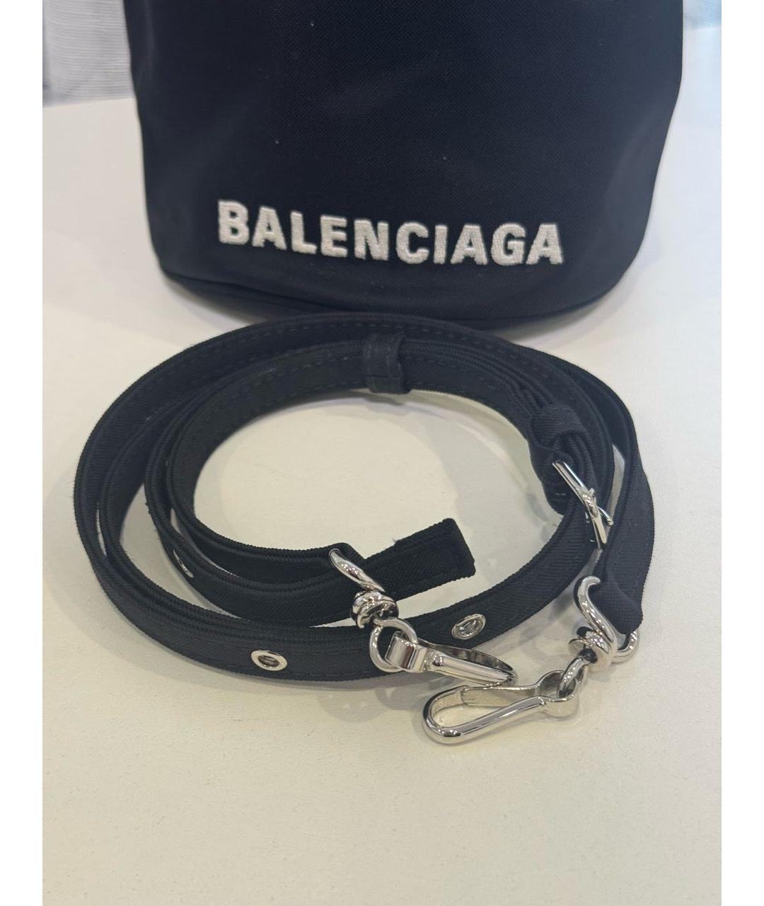 BALENCIAGA Черная тканевая сумка с короткими ручками, фото 5