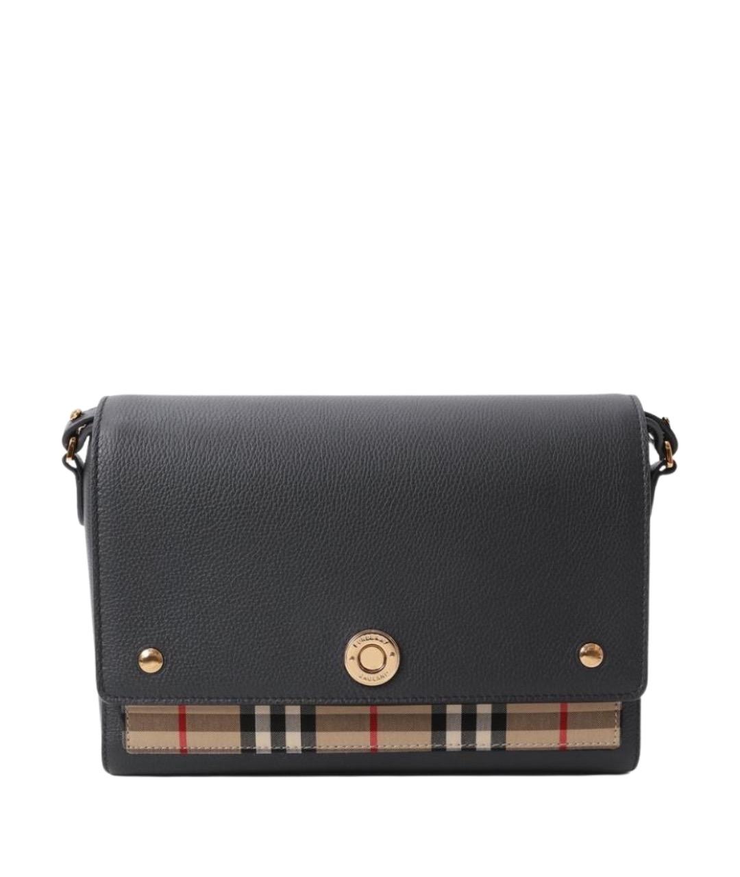 BURBERRY Черная кожаная сумка через плечо, фото 1
