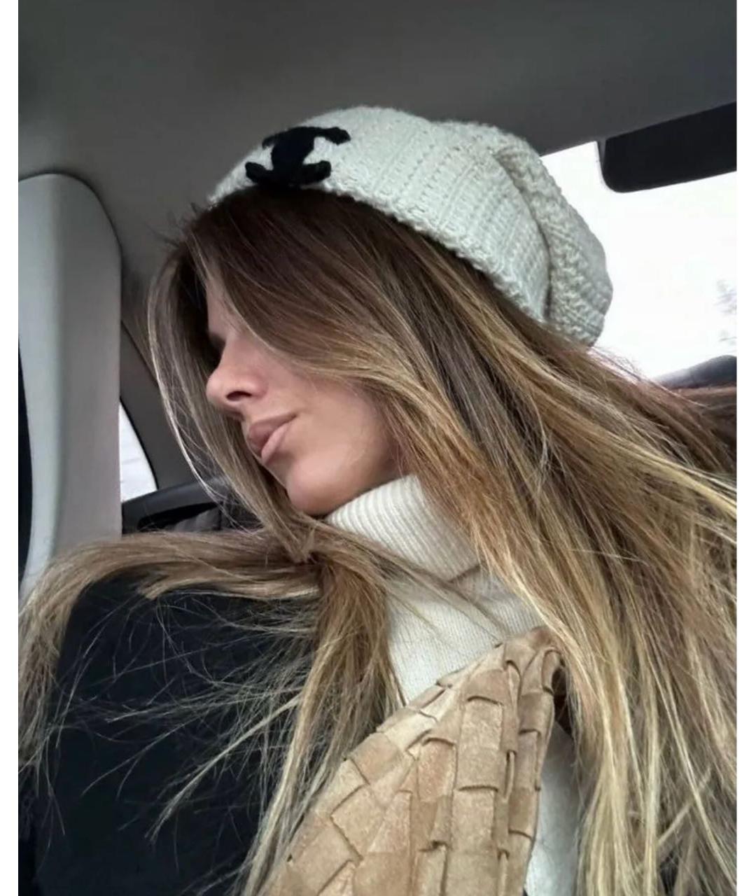 CHANEL Бежевая кашемировая шапка, фото 4