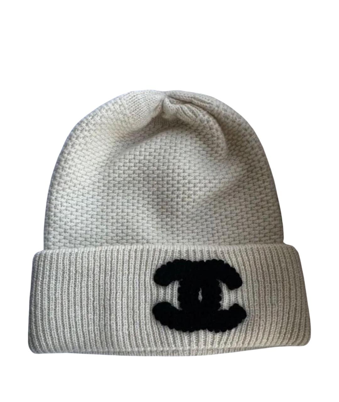 CHANEL Бежевая кашемировая шапка, фото 1