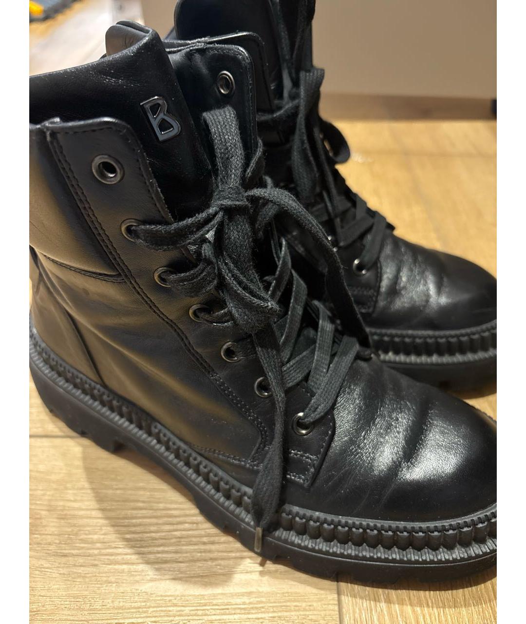 BOGNER Черные кожаные ботинки, фото 5
