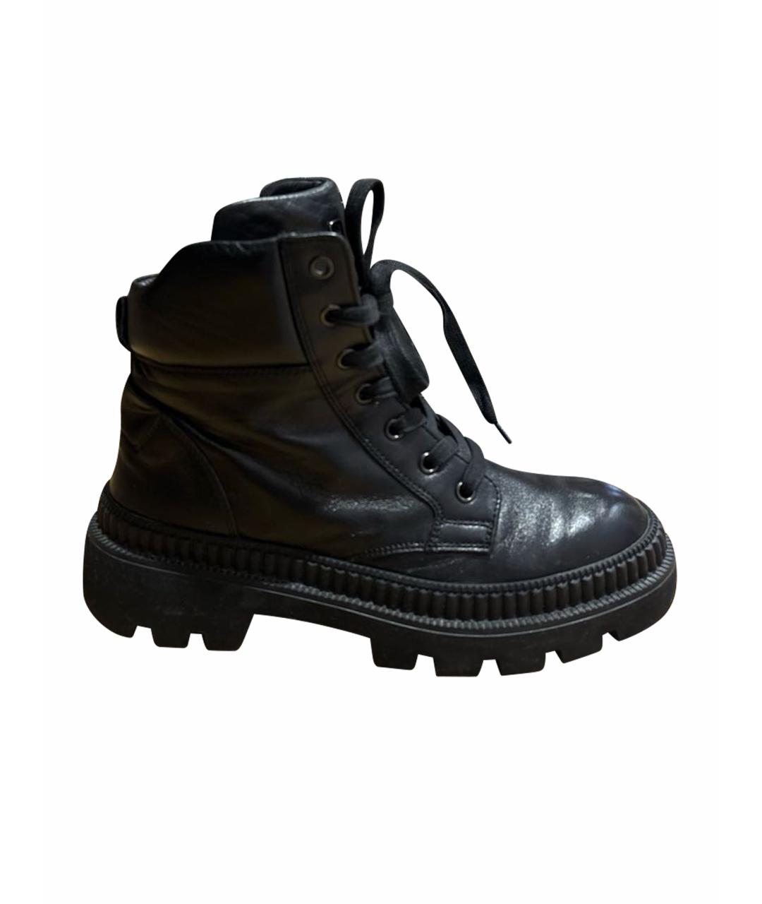 BOGNER Черные кожаные ботинки, фото 1