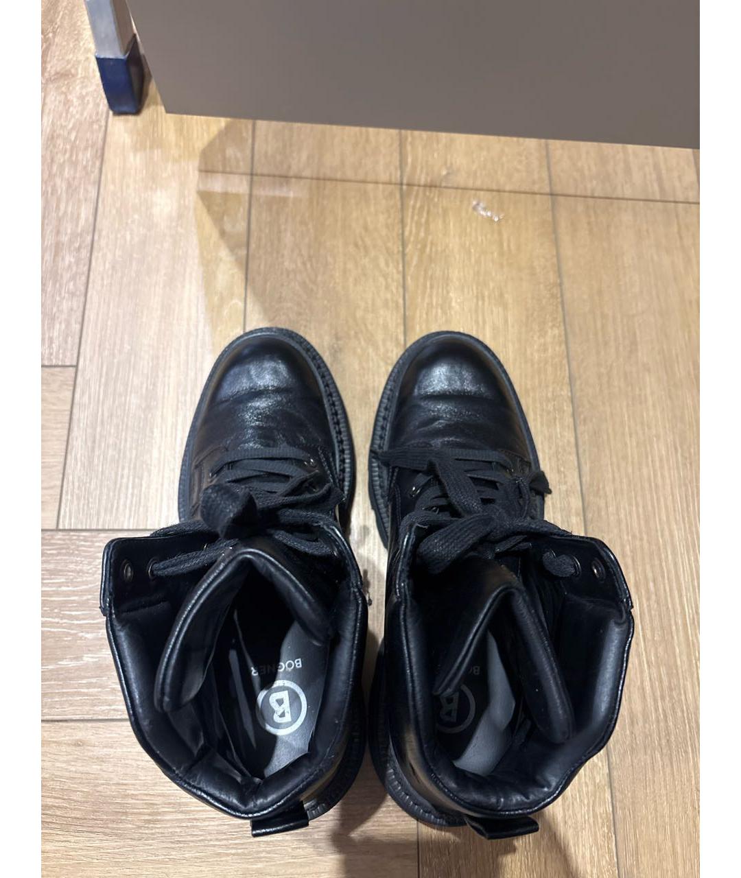 BOGNER Черные кожаные ботинки, фото 3