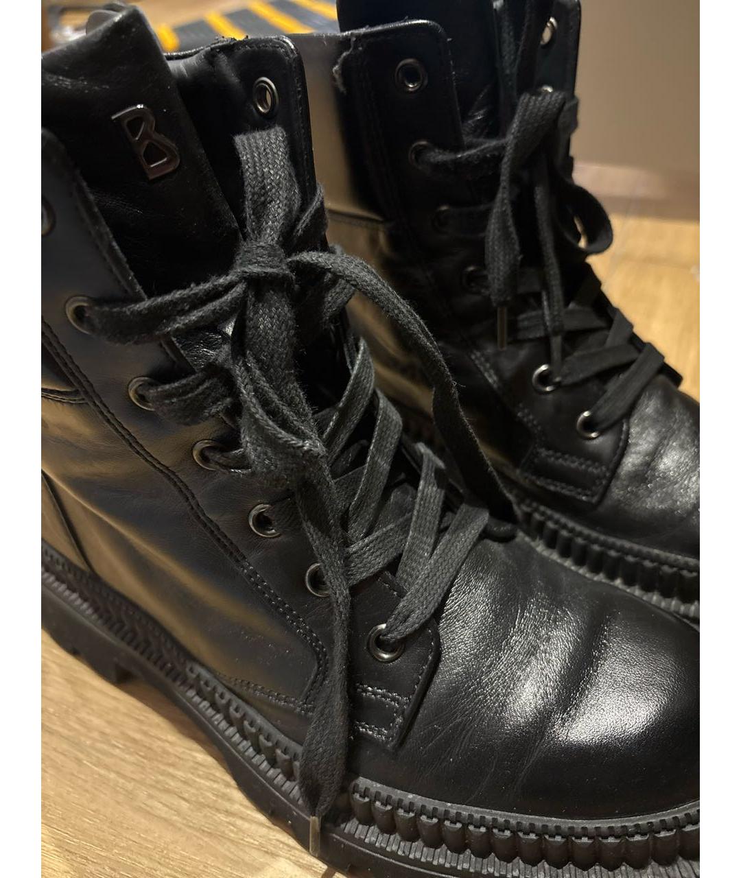 BOGNER Черные кожаные ботинки, фото 6