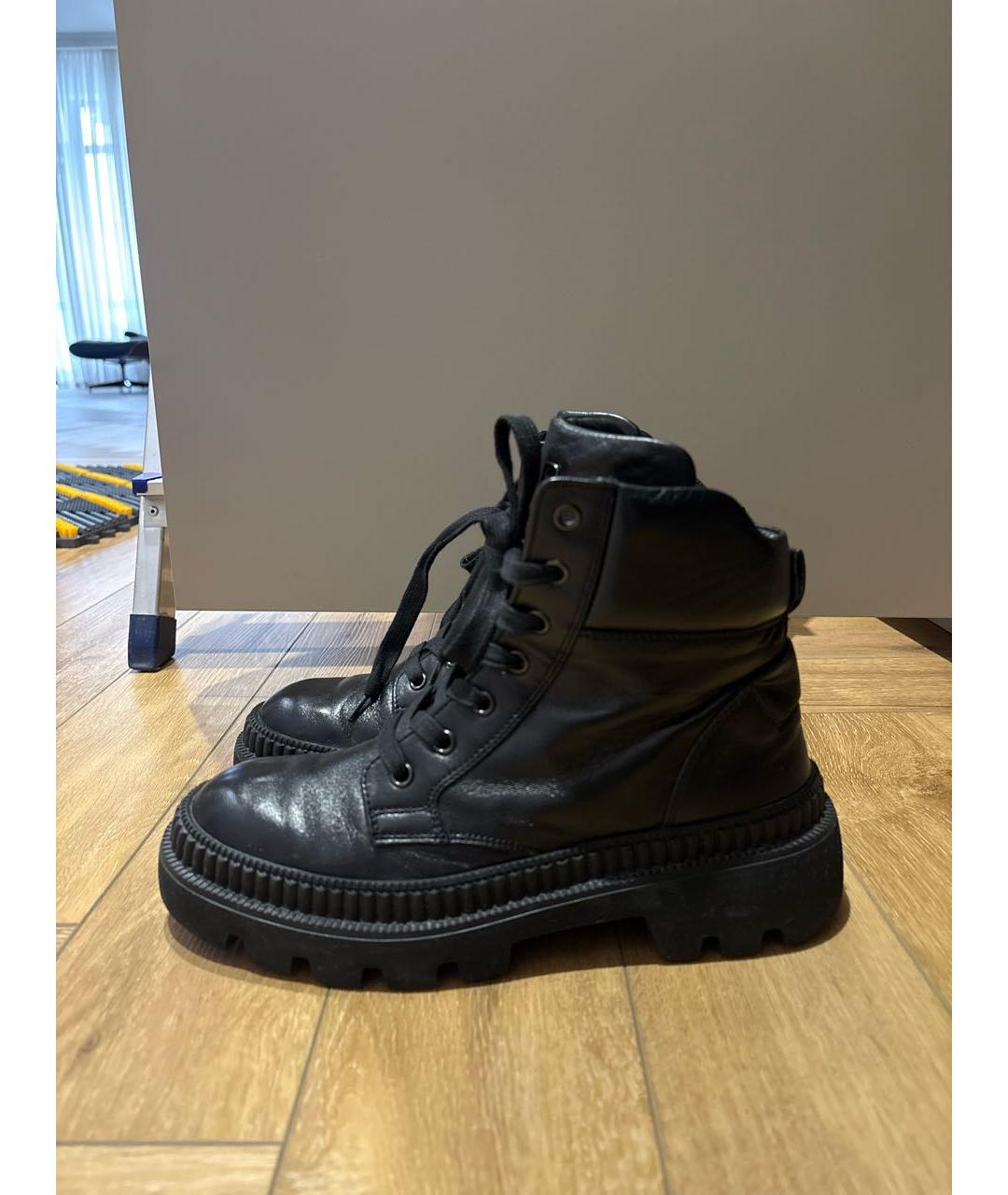 BOGNER Черные кожаные ботинки, фото 9