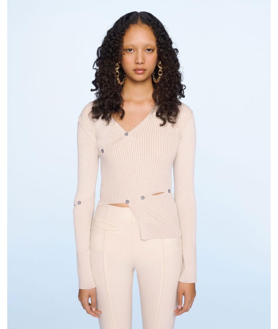 JACQUEMUS Бежевый джемпер / свитер, фото 4