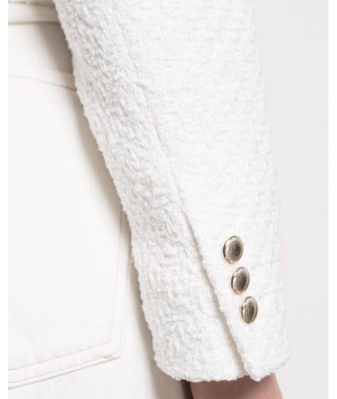 MAX MARA Белый вискозный жакет/пиджак, фото 5