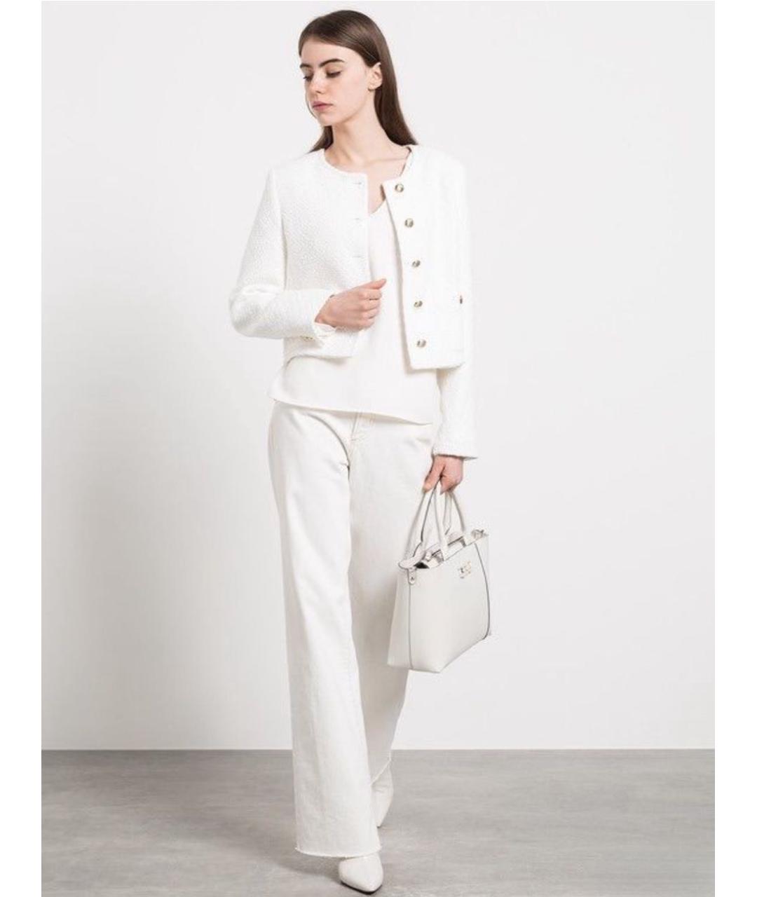 MAX MARA Белый вискозный жакет/пиджак, фото 7